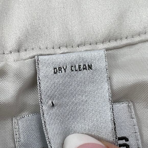 Chicos Size 0.5 (Size 6) Halter Style Champagne Dress Belted Front Tie Pockets - Picture 8 of 10